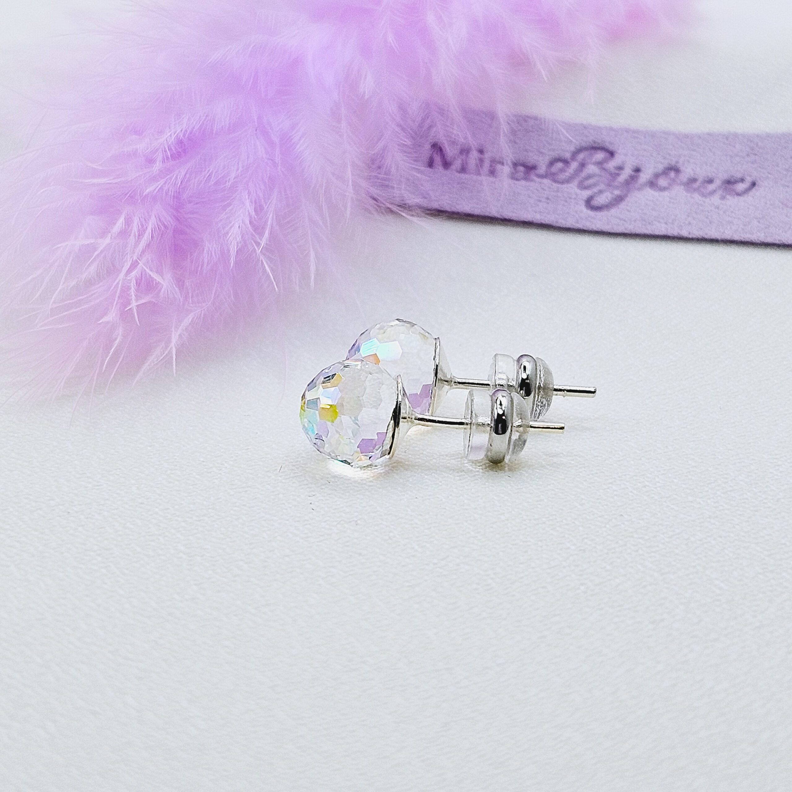 Boucles d'oreilles <br>" BOULE Aurores boréales " – Image 4