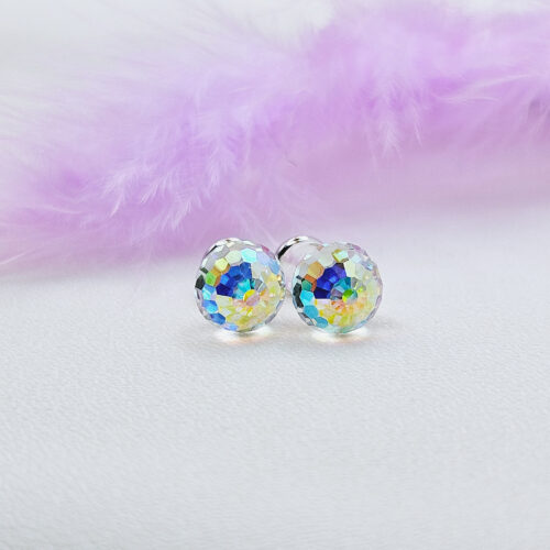 Boucles d'oreilles <br>" BOULE Aurores boréales "