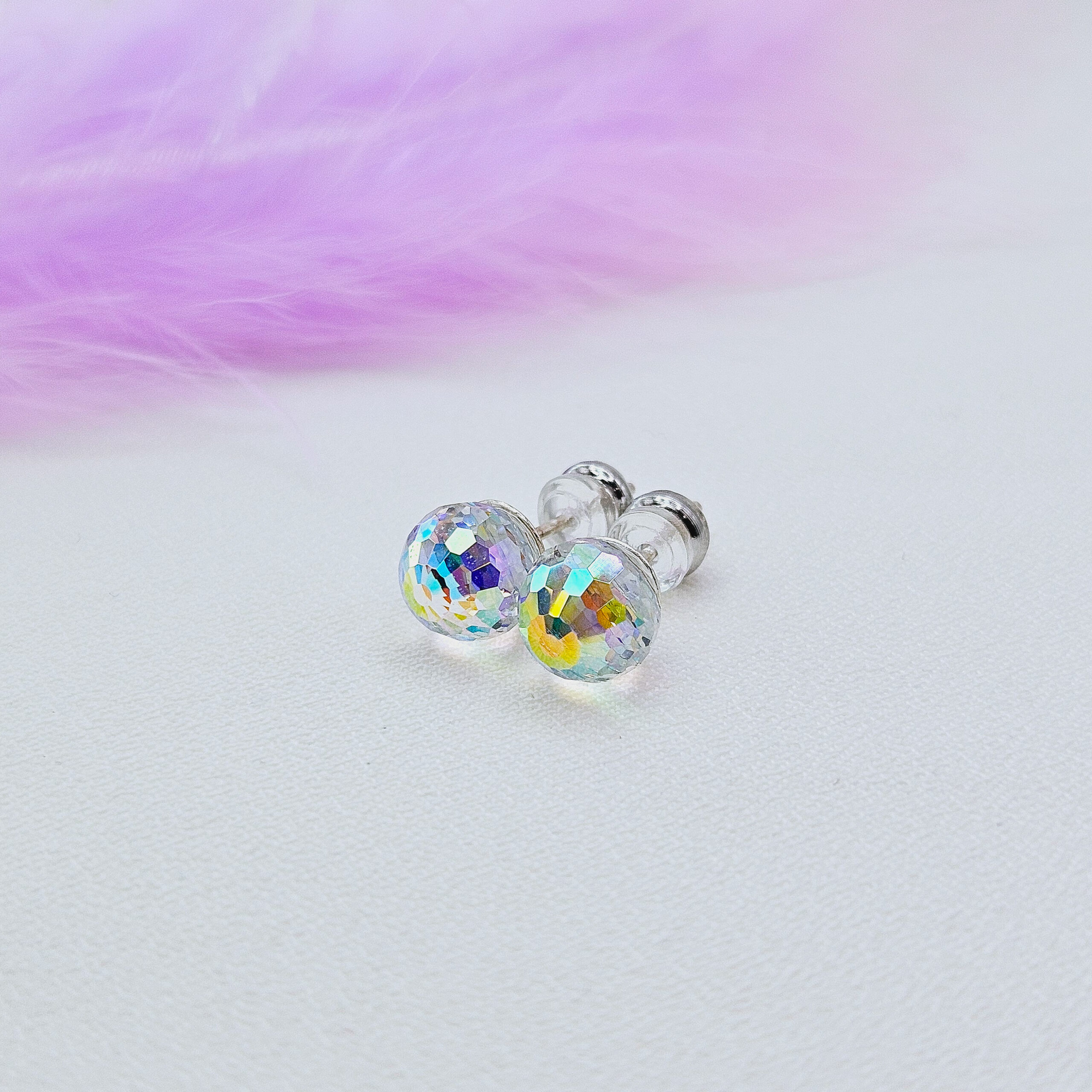 Boucles d'oreilles <br>" BOULE Aurores boréales " – Image 2