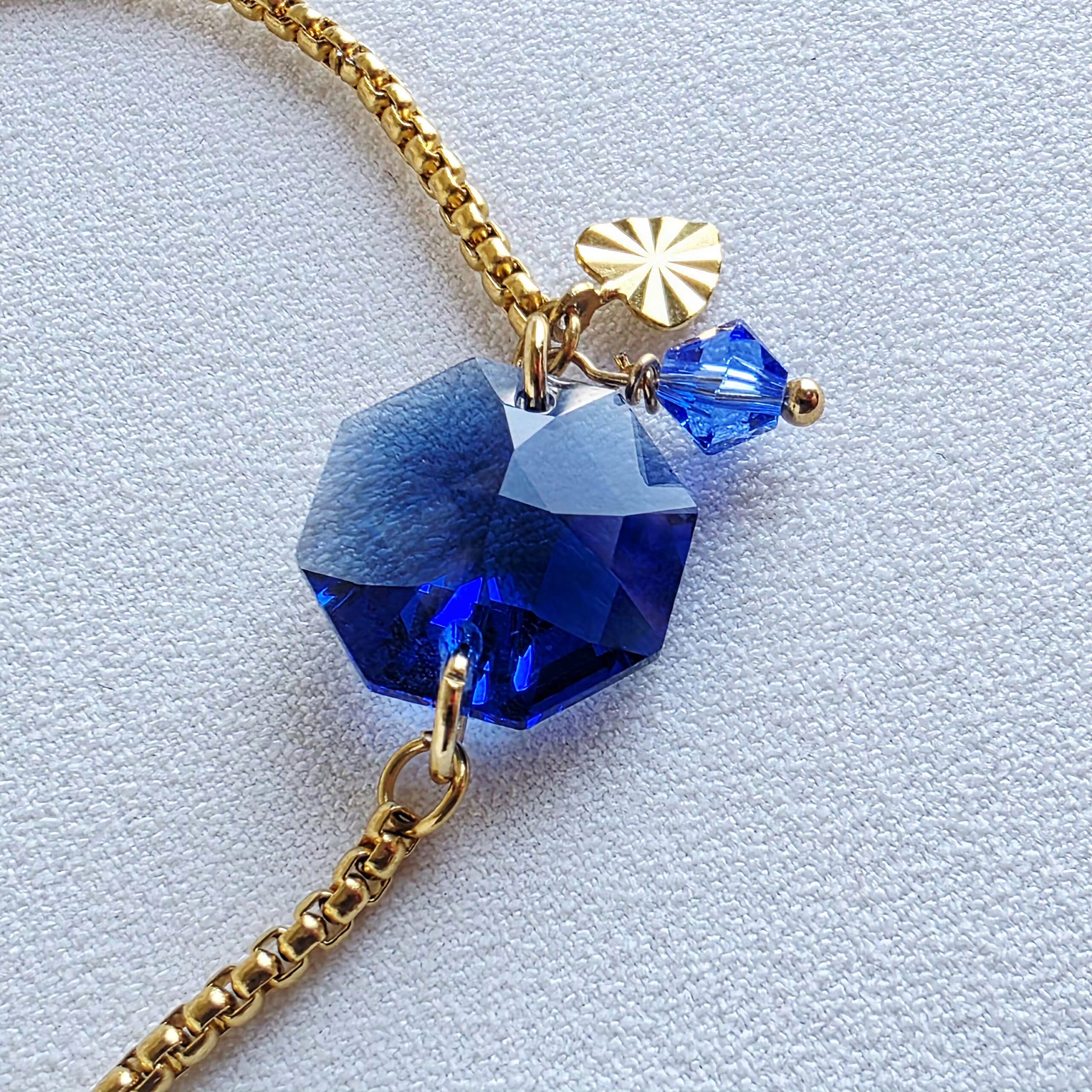 Bracelet ajustable "Cristal bleu " – Image 4