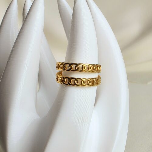 Bague Double Chaine
