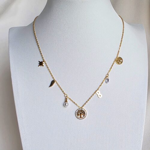 Collier "Symboles de Vie"-Multi-Charms-Camille"
