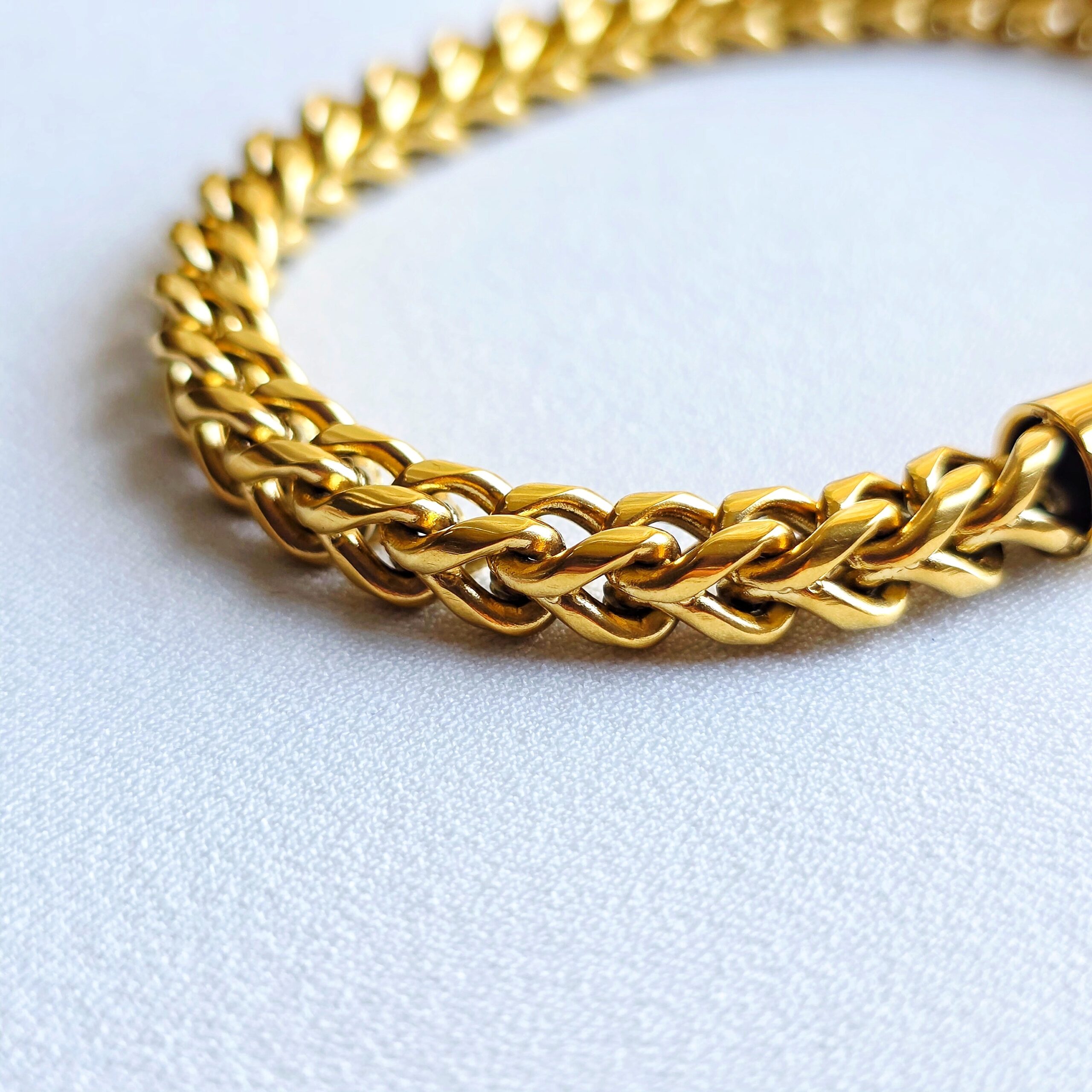 Bracelet "Gold Link"-Maille Franco & Fermoir Baïonnette – Image 3