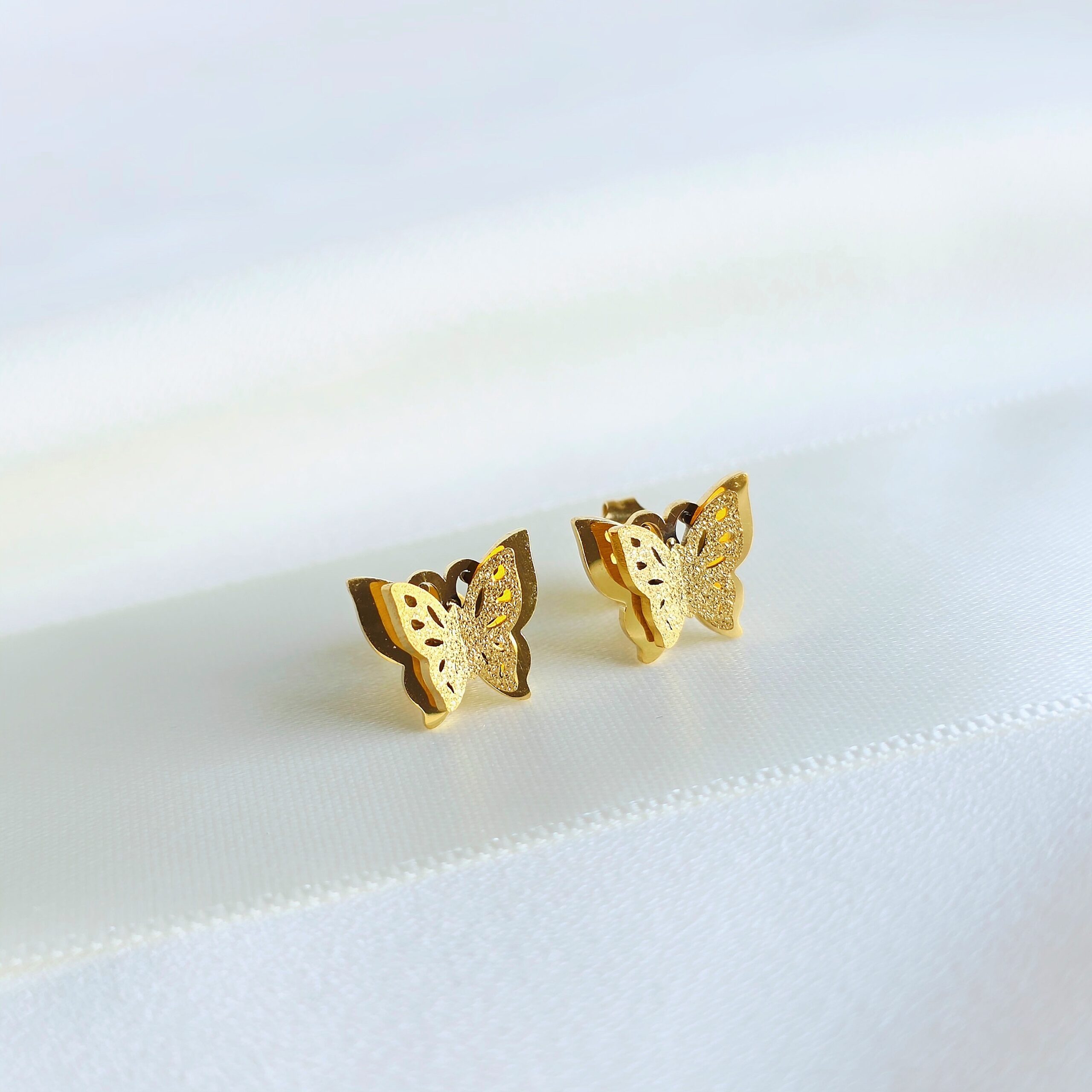 Boucles d’Oreilles "Papillon d'Or"